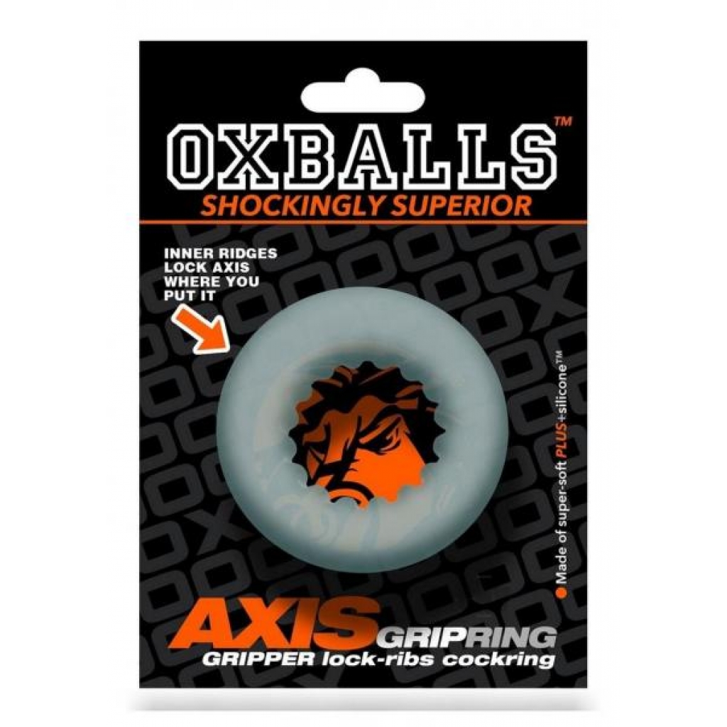 AXIS Rib Grip Cockring - Clear Ice