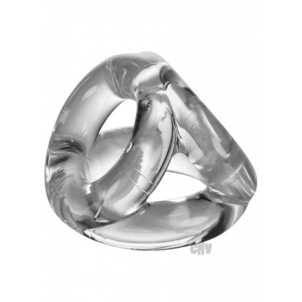 Oxballs Atomic Jock Tri-Sport 3 Ring Sling Cockring Clear - Oxballs