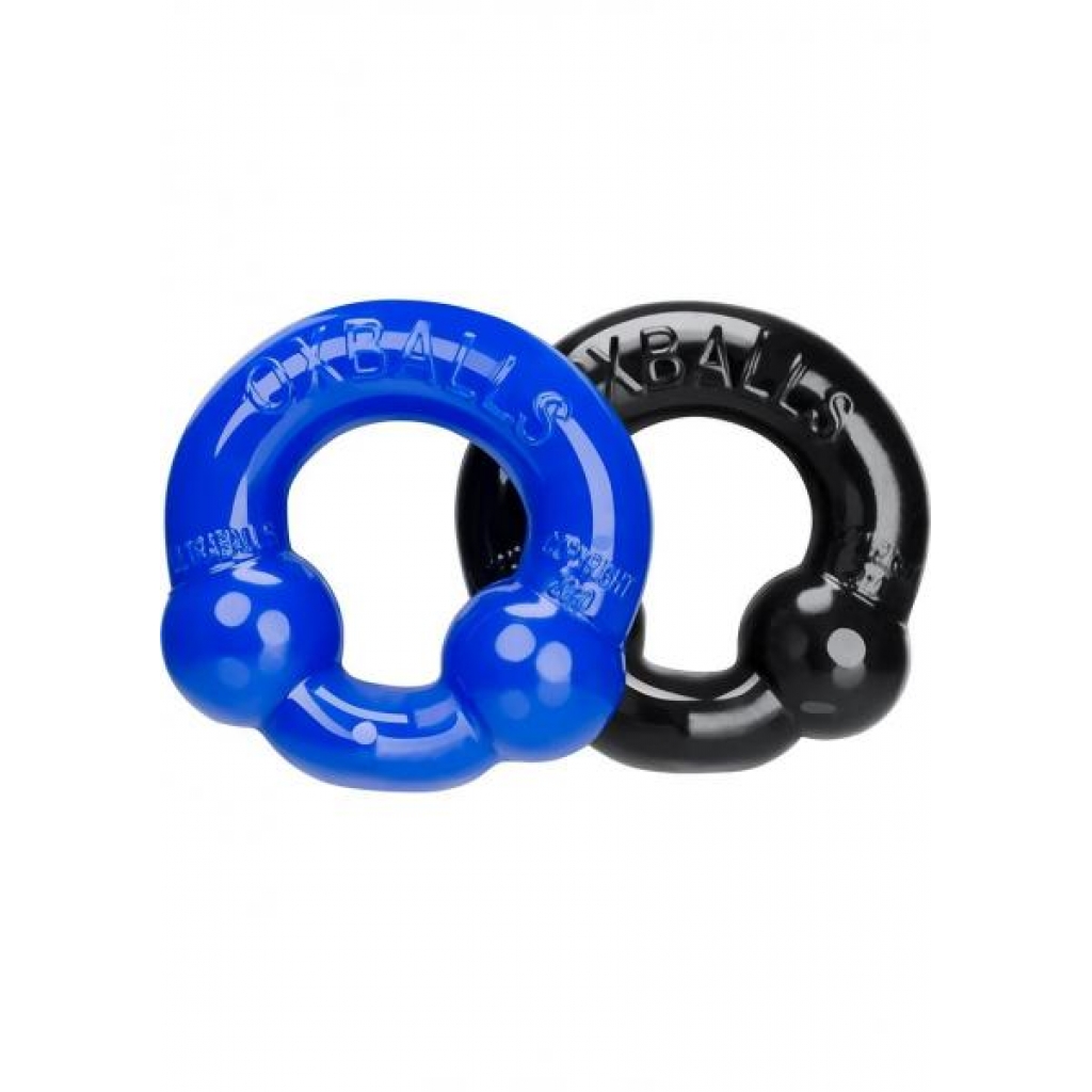 Oxballs Ultraballs 2 Pack Cock Ring Black, Police Blue - Blue Ox Designs