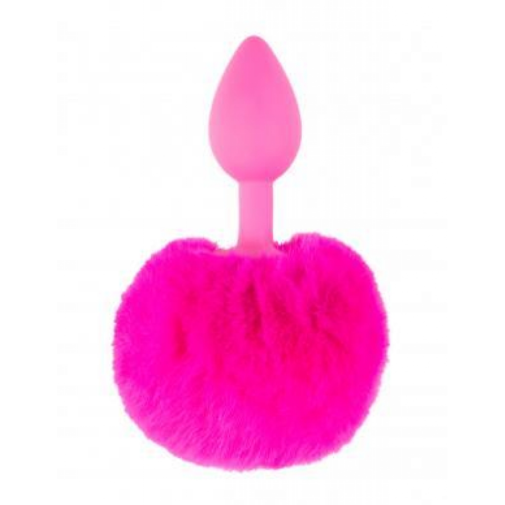 Neon Bunny Tail Plug - Pink