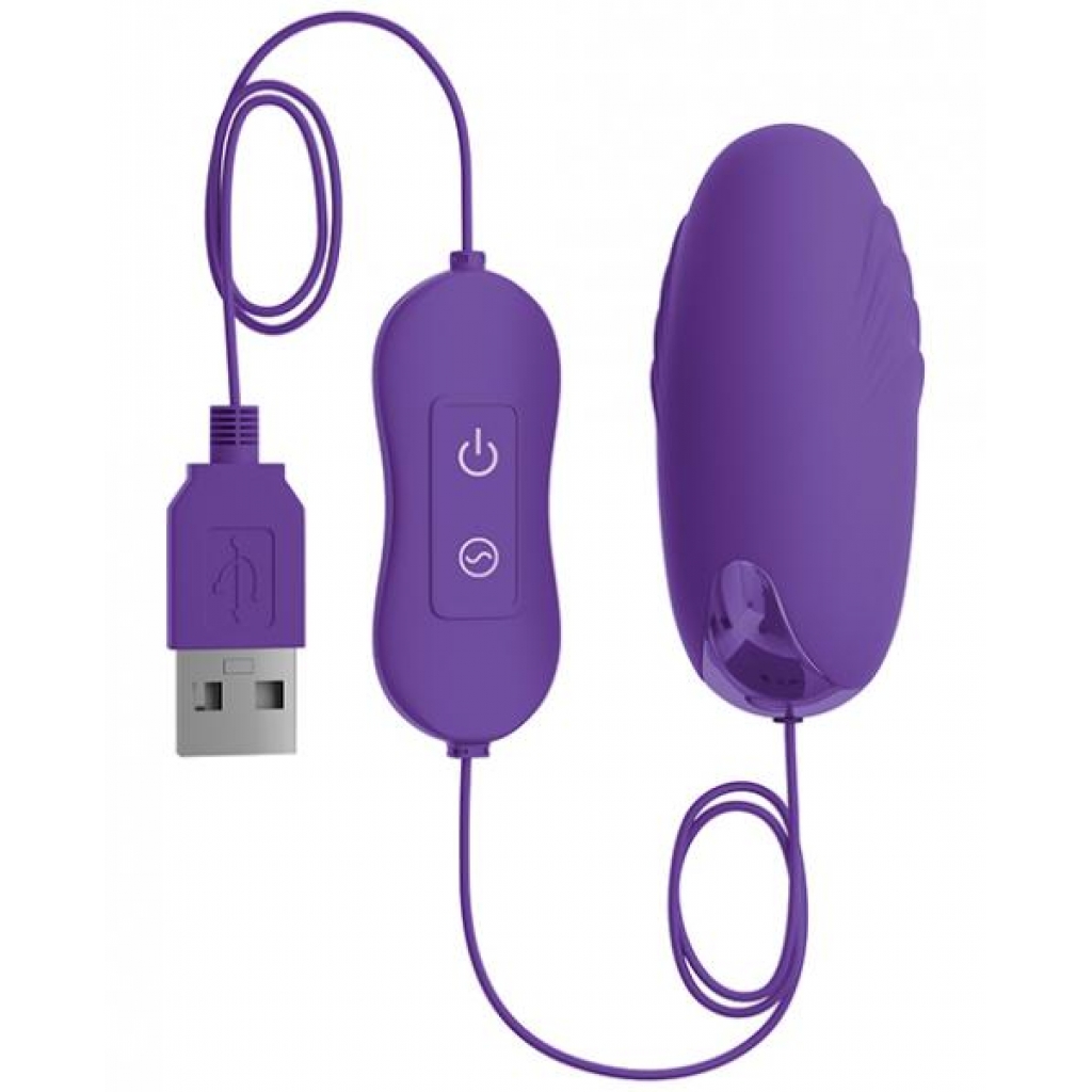 OMG! BULLETS #HAPPY USB Powered Bullet Vibrator Purple - Pipedream