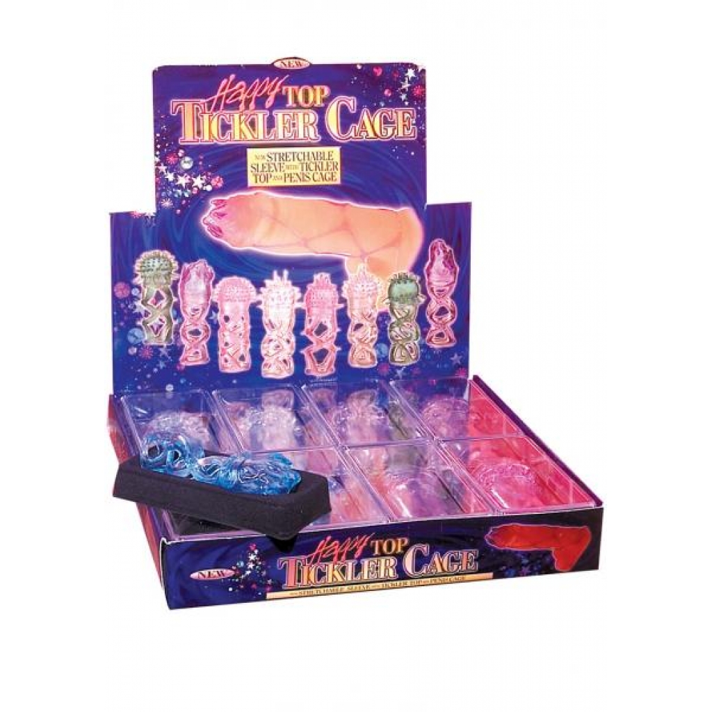 Happy Top Tickler Cage 8 Per Display Assorted - Pipedream Products