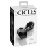 Icicles No 78 Black Glass Massager Gem End