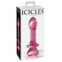 Icicles No 82 Hand-Blown Glass Butt Plug – Ribbed Pink