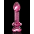 Icicles No 82 Hand-Blown Glass Butt Plug – Ribbed Pink