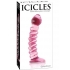 Icicles No 28 Textured Glass Dildo - 7 Inch Pink