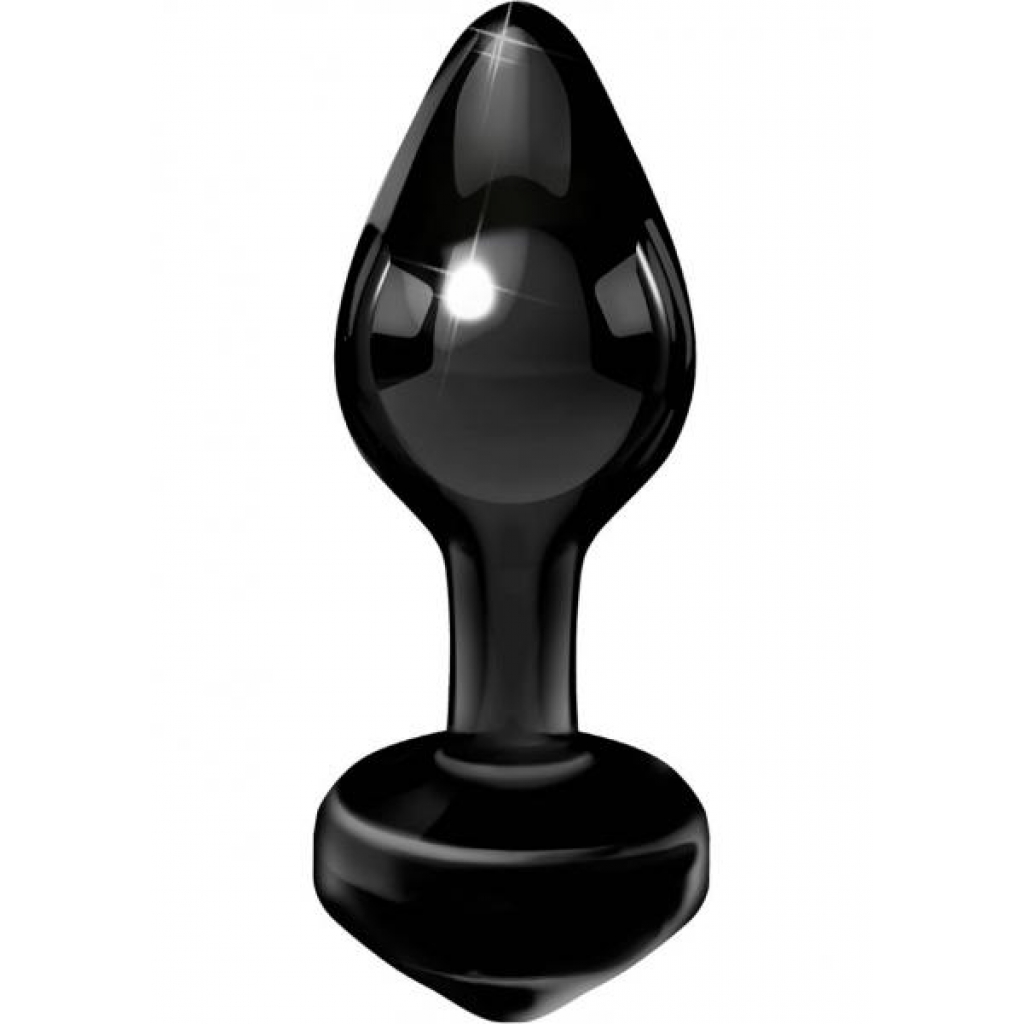 Icicles No 44 Glass Anal Plug - Black