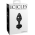 Icicles No 44 Glass Anal Plug - Black