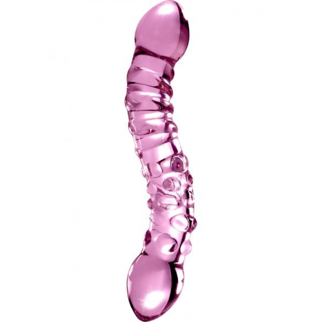 Icicles No 55 Double Sided Glass Dildo Pink  - Pipedream