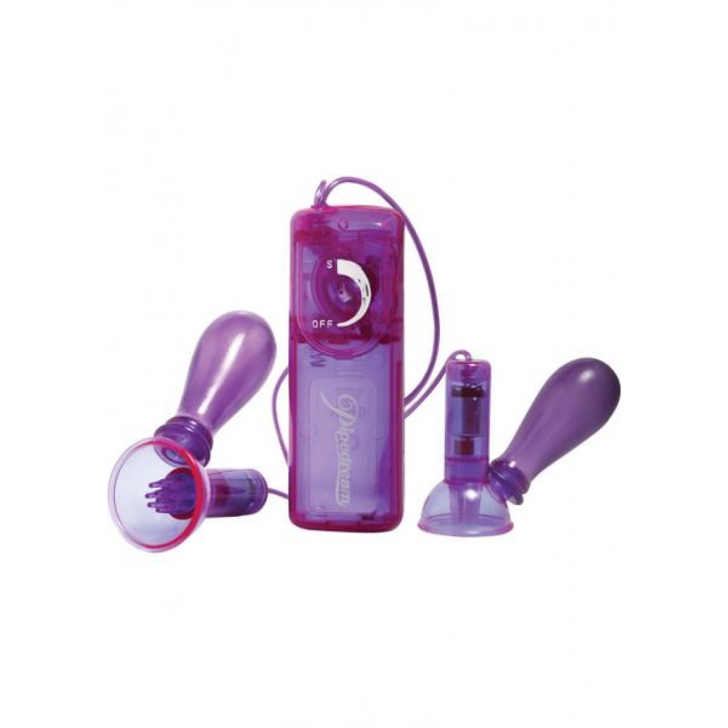 Vibrating Nipple Pumps - Purple