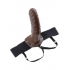 Fetish Fantasy Hollow Adjustable Strap On 8 Inch Brown - Pipedream