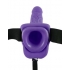 Fetish Fantasy 7 Inch Vibrating Hollow Strap-On with Balls - Purple