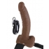 Fetish Fantasy 9-Inch Vibrating Hollow Strap-On - Tan