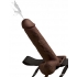 Fetish Fantasy 9 inches Hollow Squirting Strap On - Brown