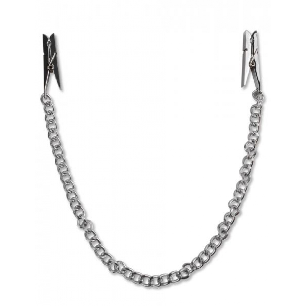 Fetish Fantasy Nipple Chain Clips Silver - Pipedream