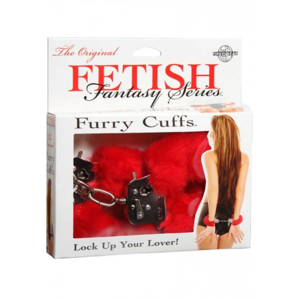 Fetish Fantasy Furry Cuffs Red - Pipedream