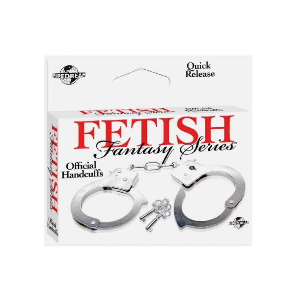 Fetish Fantasy Official Quick Release Handcuffs Silver - Pipedream