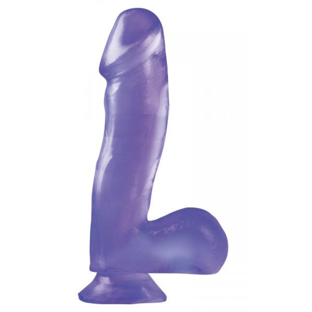 Basix Rubber Works 6.5 inches Purple Dong Suction Cup - Pipedream