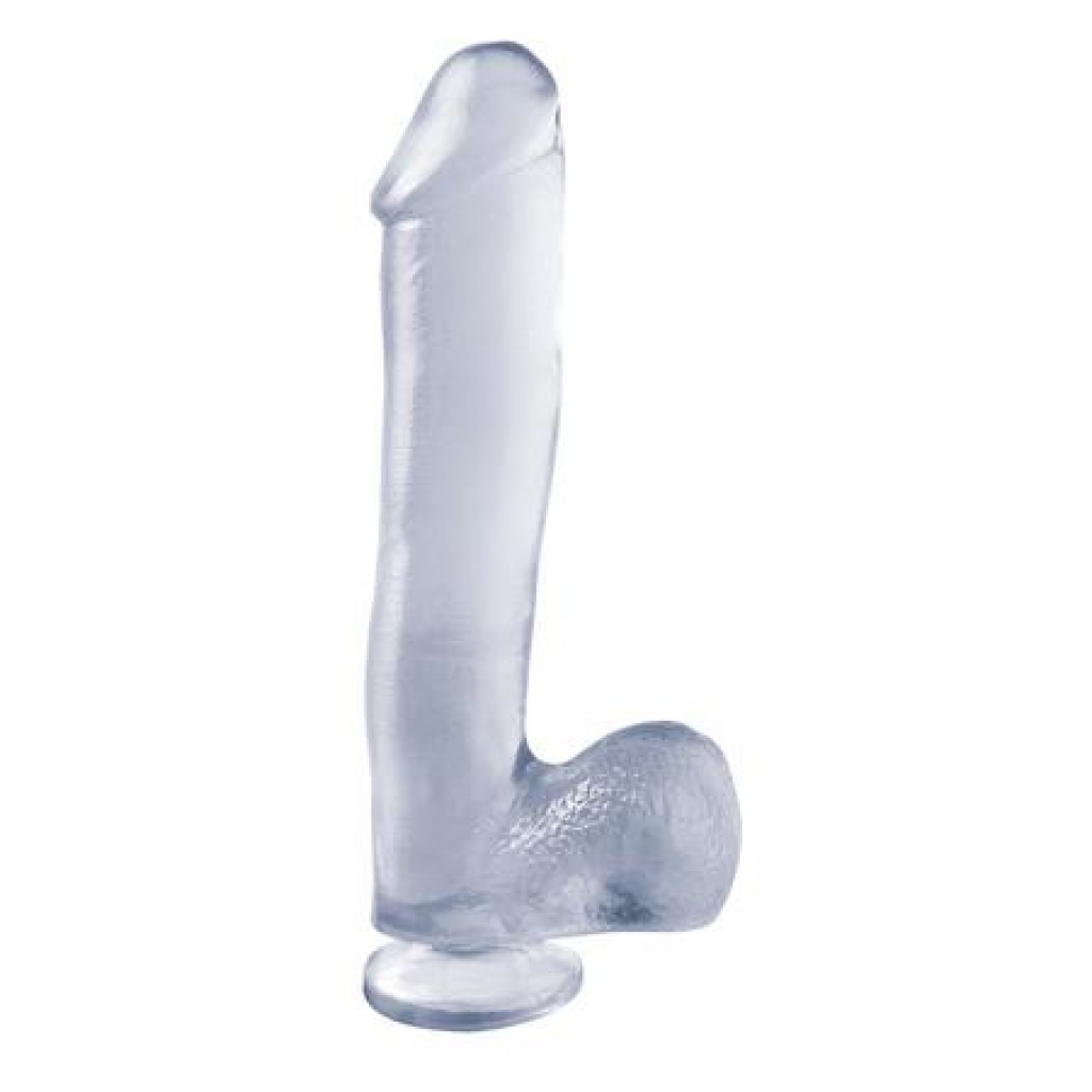 Basix Clear Dong with Suction Cup: 10-Inch Realistic Toy