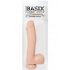 Basix Rubber Works 10 Inch Dong with Suction Cup - Beige