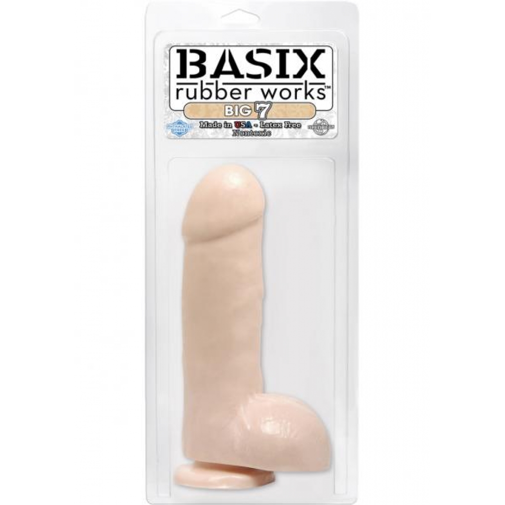 Basix Big 7 With Suction Cup 7 Inch Flesh - Pipedream