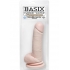 Basix Rubber Dong with Suction Cup - Beige, 8 inches