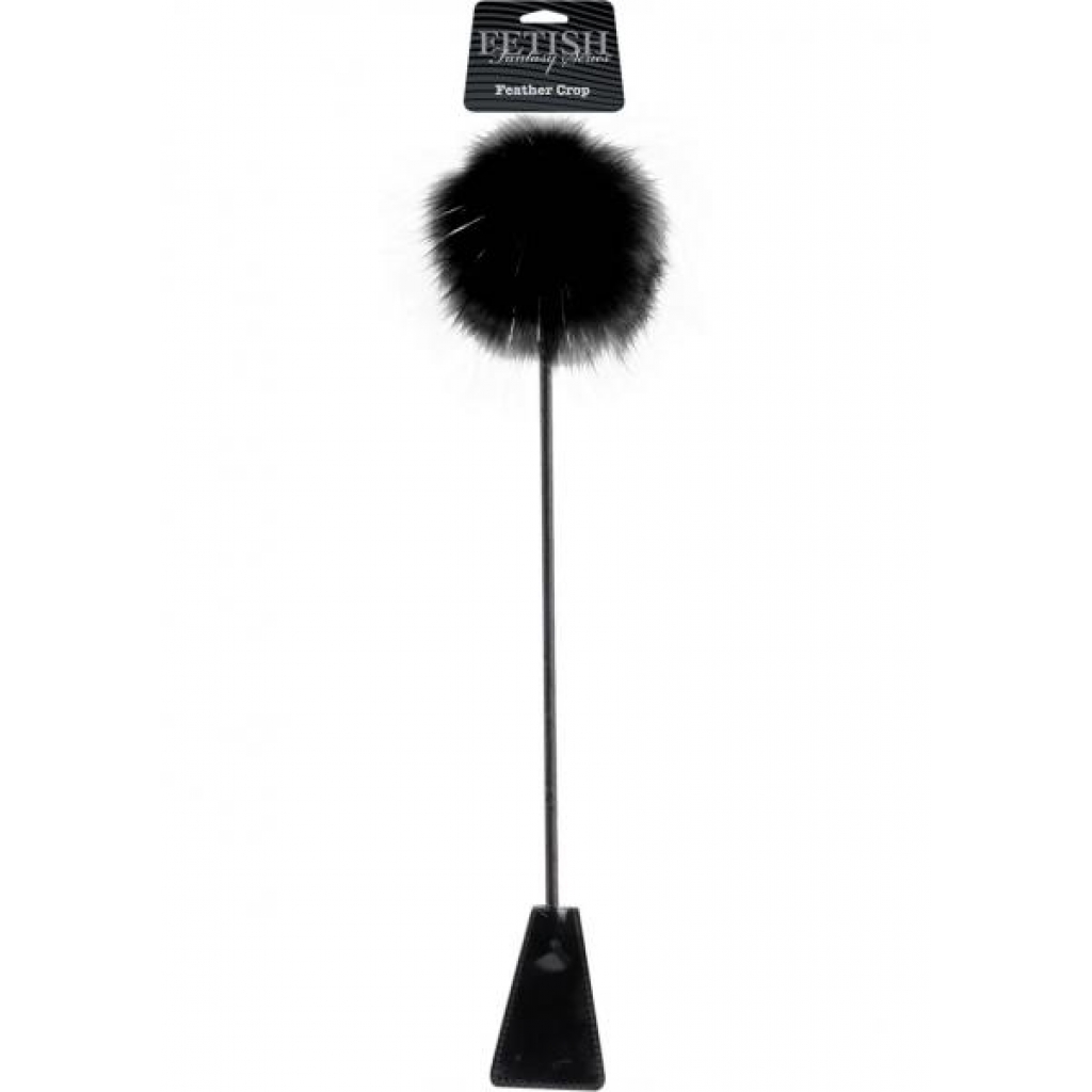 Fetish Fantasy Feather Crop Black - Limited Edition