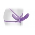 Elite Vibrating Double Delight Strap On 10 Inches Purple - Pipedream