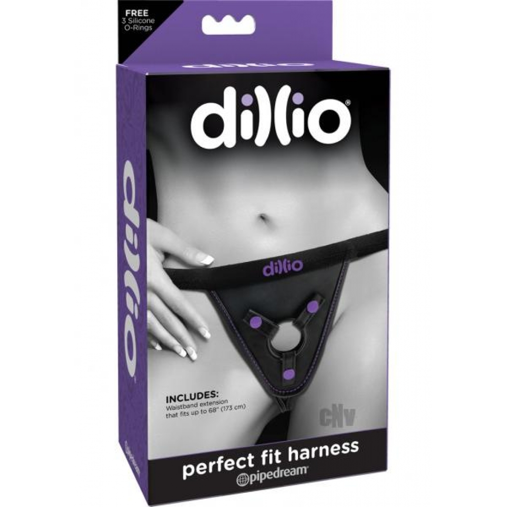 Dillio Perfect Fit Harness Purple - Pipedream