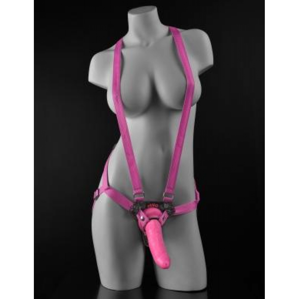 Dillio 7 inches Strap On Suspender Harness Set Pink - Pipedream 