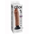 King Cock 8 inches Vibrating Tan Dildo - Pipedream