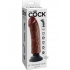 King Cock 8 inches Vibrating Dildo Brown - Pipedream