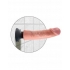 King Cock 9 Inch Vibrating Dildo - Beige