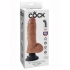 King Cock 8 inches Vibrating Dildo with Balls Tan - Pipedream