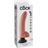 King Cock 9 Inches Dildo with Balls Vibrating Beige - Pipedream