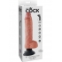 King Cock 10 Vibrating Dildo with Balls Beige - Pipedream