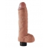 King Cock 10 inches Vibrating Tan Dildo with Balls  - Pipedream