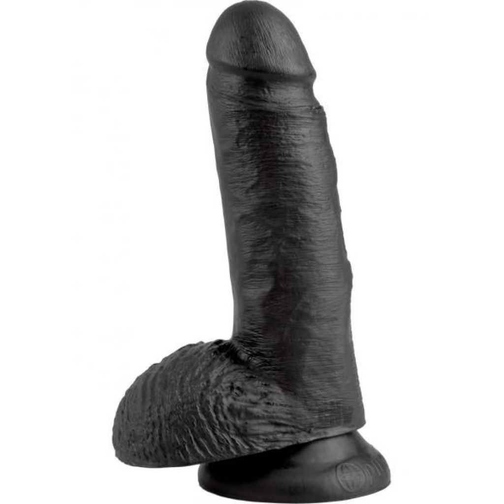 King Cock 7 Inches Cock Balls Black - Pipedream