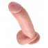 Realistic 9-Inch King Cock Dildo with Balls - Beige