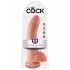 Realistic 9-Inch King Cock Dildo with Balls - Beige