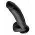 King Cock 9 Inches Cock Balls Black - Pipedream