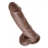 10-Inch C*ck Balls - Brown