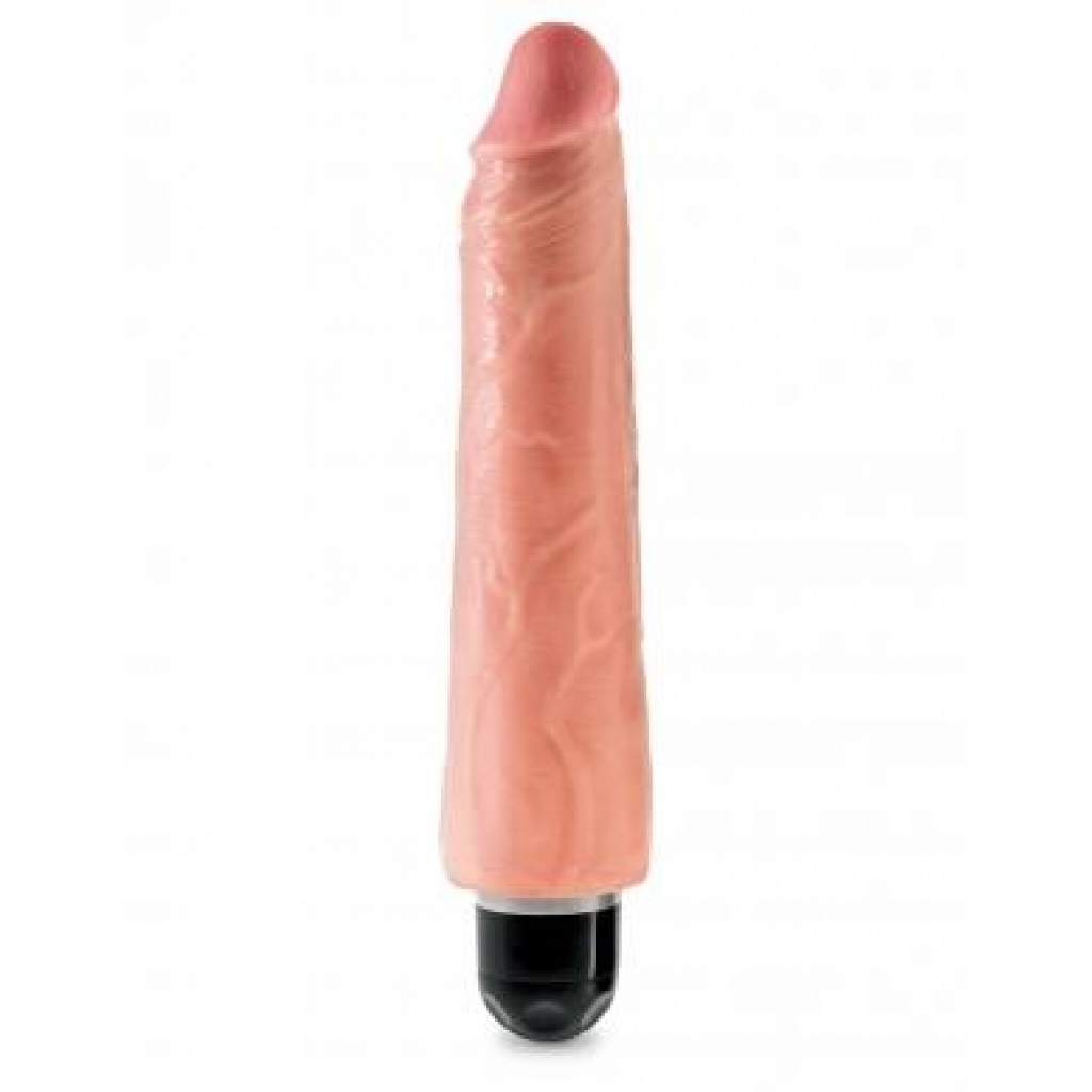 King Cock 9 inches Realistic Vibrating Stiffy Beige - Pipedream