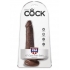 King Cock 6 inches Cock with Balls Brown Dildo - Pipedream