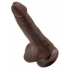 King Cock 6 inches Cock with Balls Brown Dildo - Pipedream