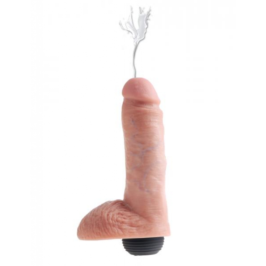 King Cock 8-Inch Squirting C*ck with Balls - Beige