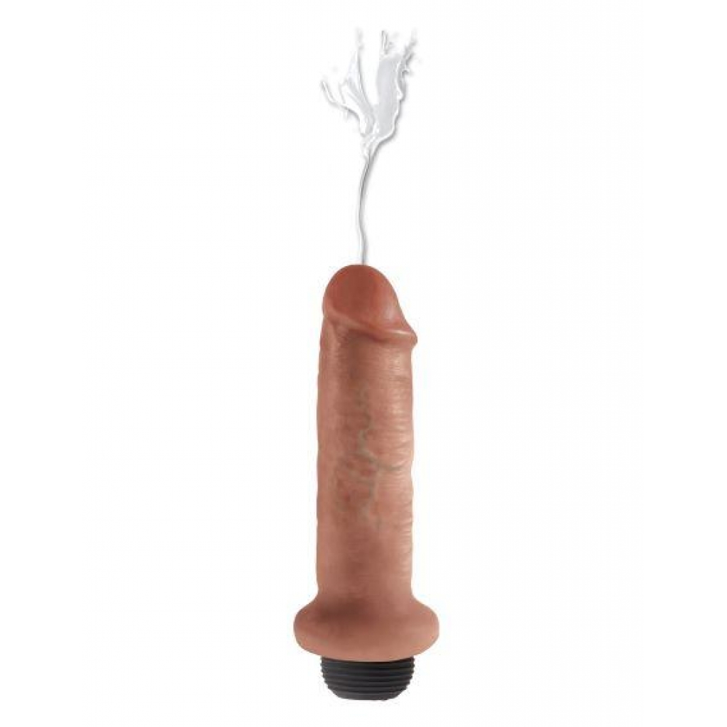 King Cock Squirting Cock - 6 inches - Tan