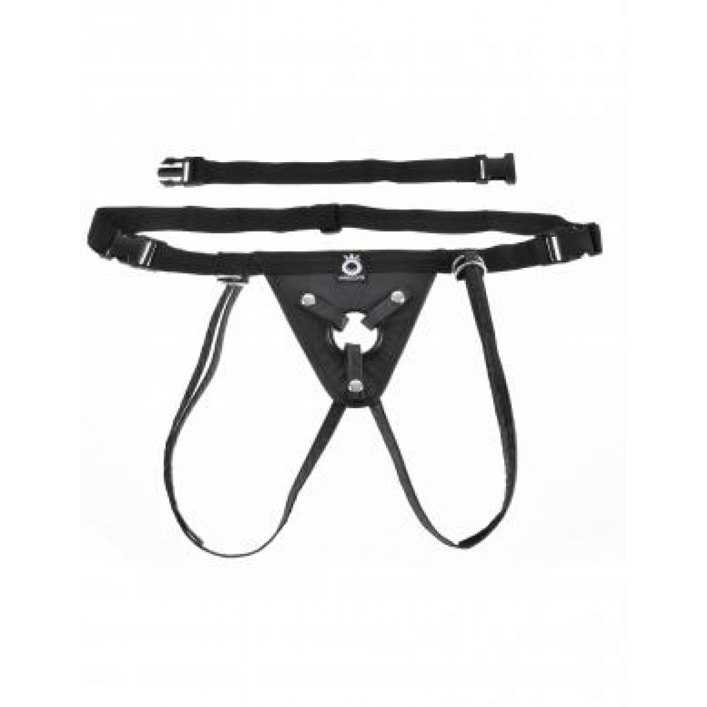 King Cock Fit Rite Harness Black Nylon Strap On - Pipedream