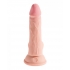 King Cock Triple Density 6.5 inches Dildo with Balls Beige - Pipedream