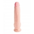 King Cock Triple Density 10 inches Fat Dildo with Balls Beige - Pipedream